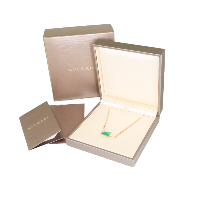 Collar Bulgari Gelati en oro rosa,  malachite y diamantes - Detail D2