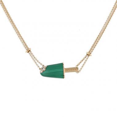 Collier Bulgari Gelati en or rose,  malachite et diamants