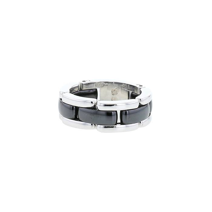 Flexible Chanel Ultra medium model ring in white gold and ceramic, size 52 - 00pp
