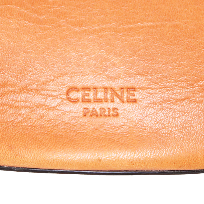 Bolso Celine Crécy en cuero liso color coñac - Detail D3