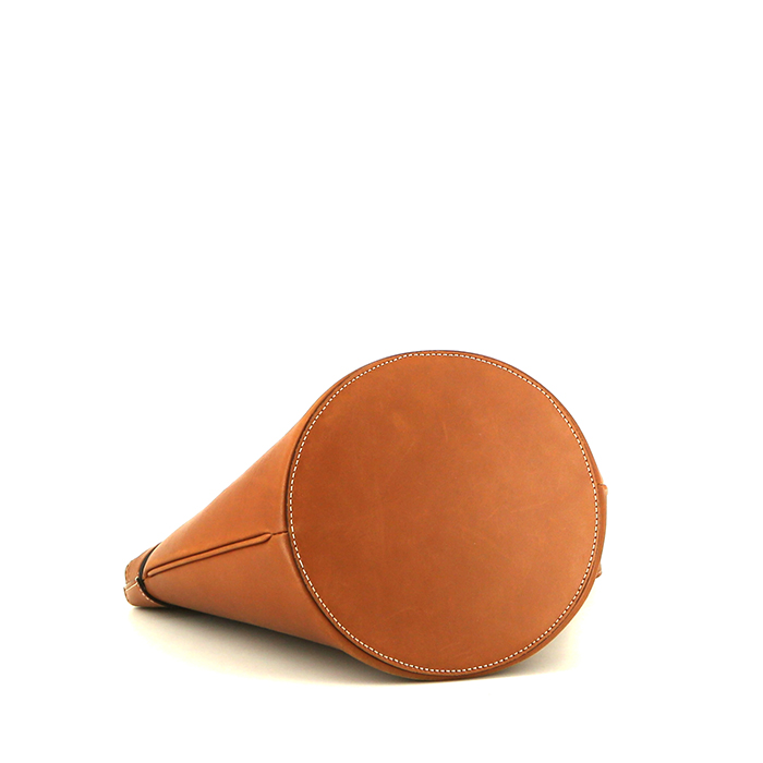 Bolso Celine Crécy en cuero liso color coñac - Detail D4