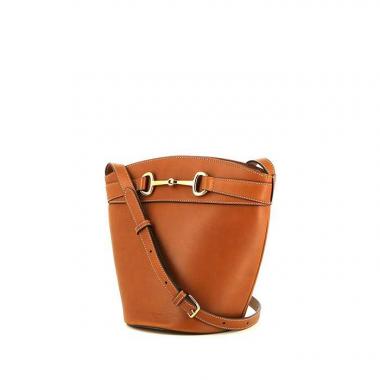 Bolso Celine Crécy en cuero liso color coñac