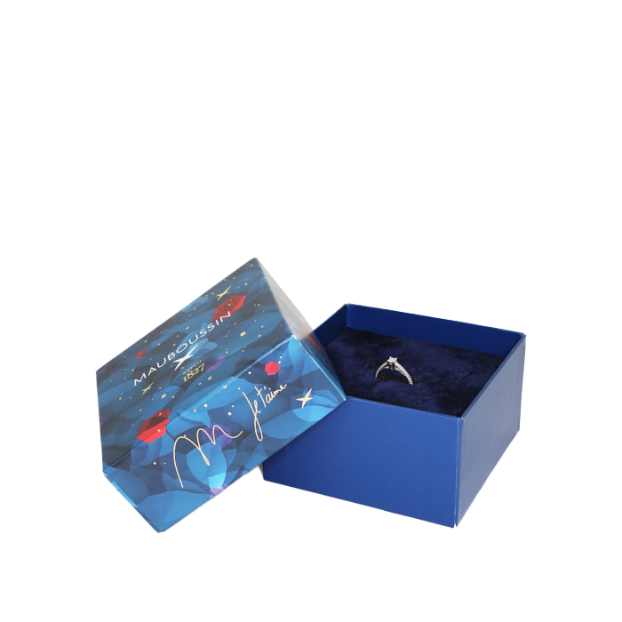 Sortija Mauboussin Fan du Premier Jour en oro blanco y diamante - Detail D2