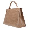 Hermes Kelly 32 cm handbag in beige Ficelle porosus crocodile - Detail D5 thumbnail