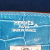 Bolso de mano Hermes Birkin 35 cm en cocodrilo porosus azul Mykonos - Detail D3 thumbnail