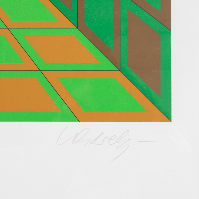 Victor Vasarely, "Kaldor", sérigraphie en couleurs sur papier, signée, numérotée et encadrée, de 1980 - Detail D2