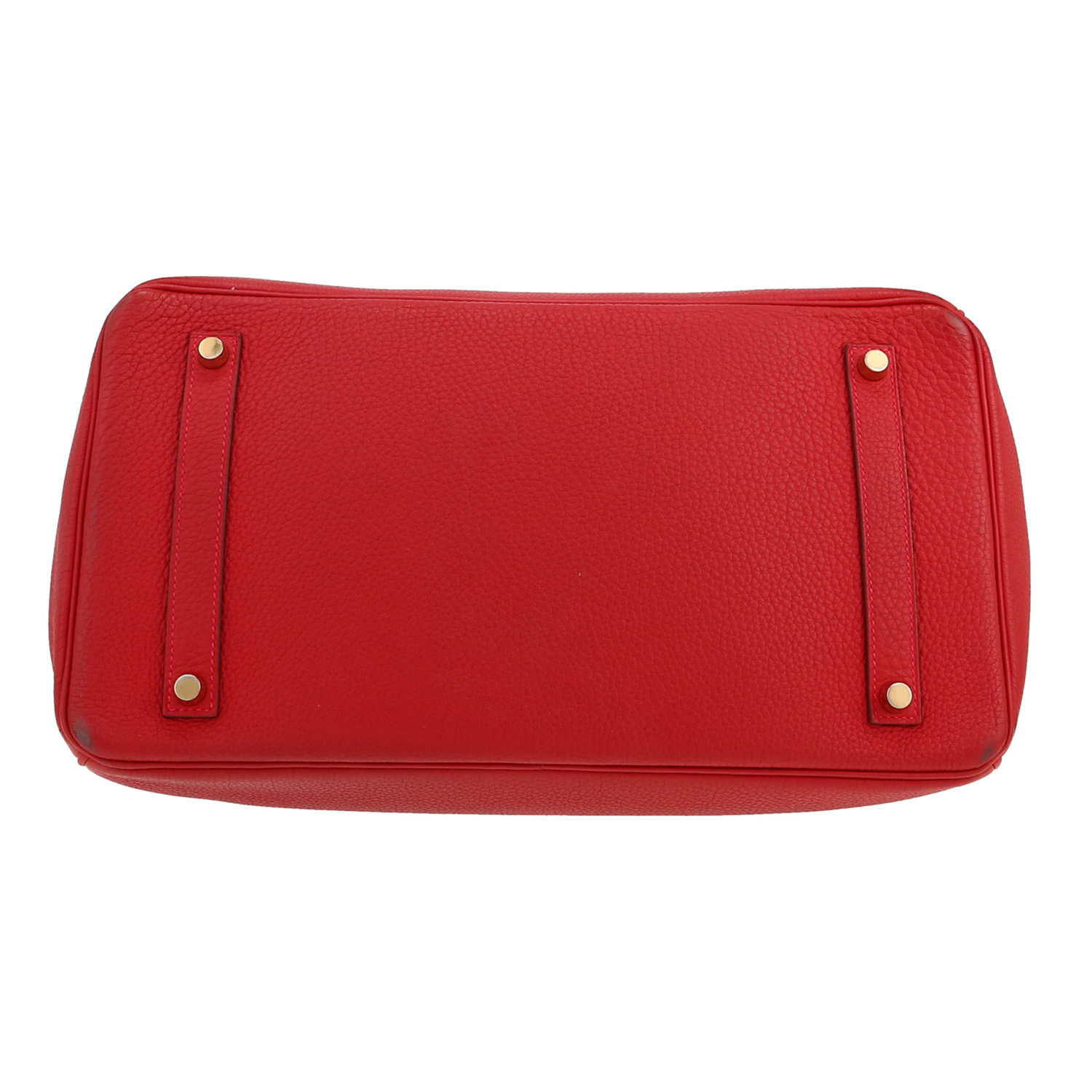 Sac à main Hermès  Birkin 35 cm en cuir togo rouge Casaque - Detail D1
