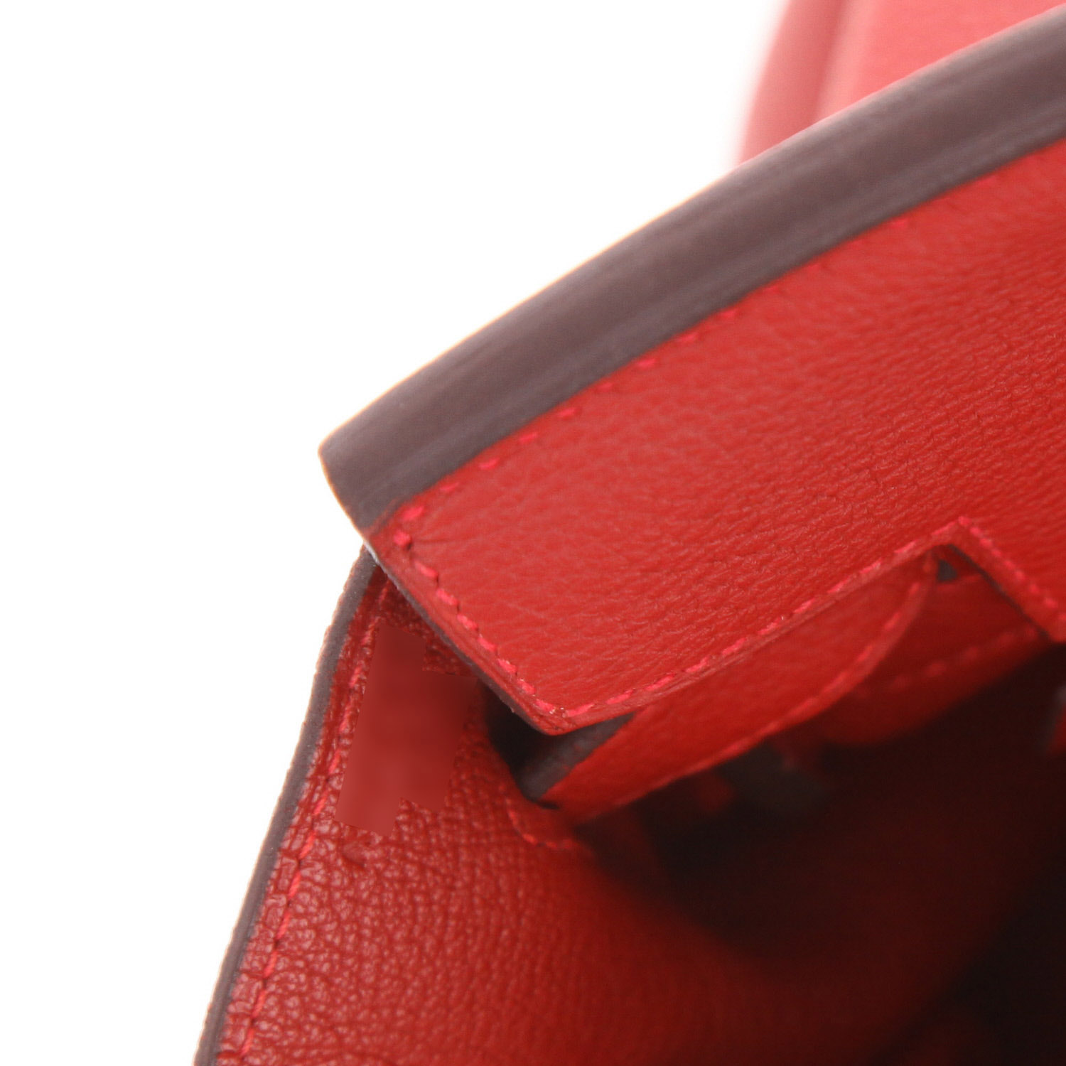 Hermès  Birkin 35 cm handbag  in red Casaque togo leather - Detail D4
