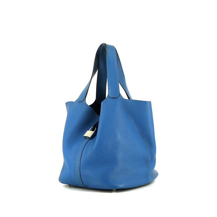 Hermes Picotin handbag in blue togo leather - 00pp