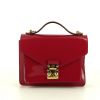 Borsa a tracolla Louis Vuitton  Monceau in pelle verniciata rosso granata - 360 thumbnail