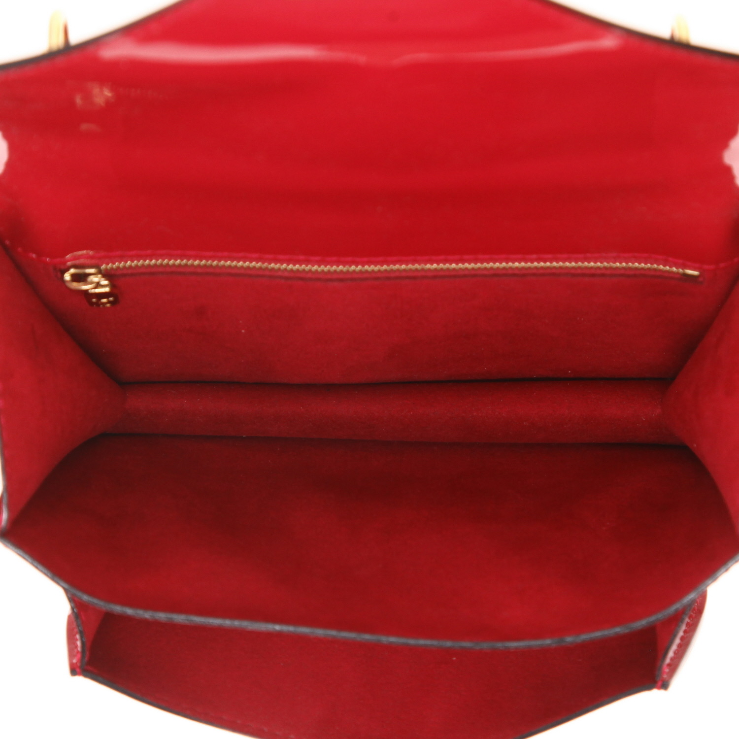 Louis Vuitton Monceau shoulder bag in Rouge Grenat patent leather - Detail D3