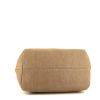 Louis Vuitton shopping bag in beige canvas and brown Cacao suede - Detail D4 thumbnail
