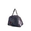 Louis Vuitton handbag in blue jean monogram canvas and purple glittering leather - 00pp thumbnail