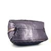 Louis Vuitton handbag in blue jean monogram canvas and purple glittering leather - Detail D4 thumbnail