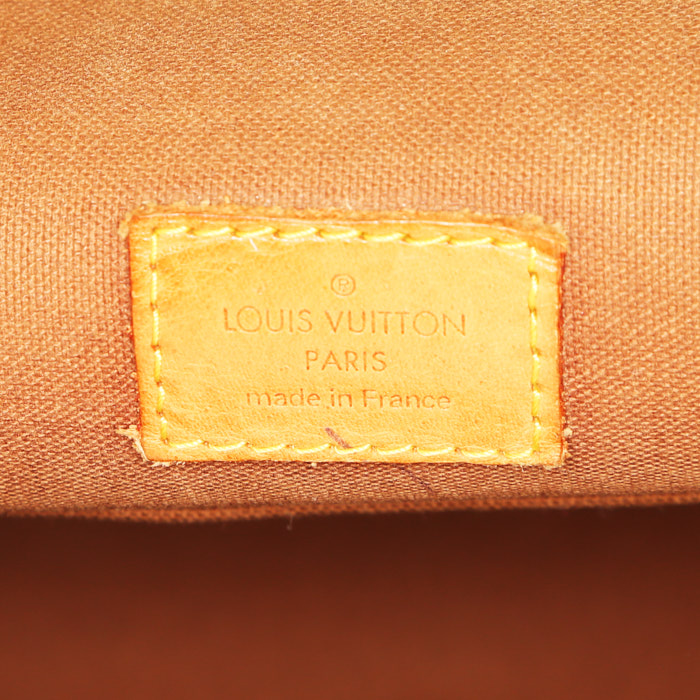 Borsa a tracolla Louis Vuitton Messenger in tela monogram marrone e pelle naturale - Detail D3