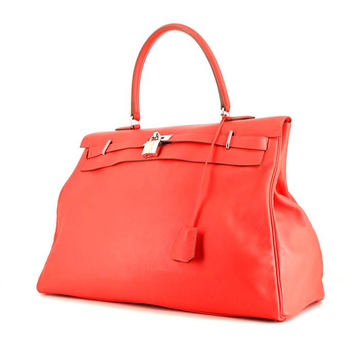 Hermès Relax Kelly weekend bag in pink Jaipur Swift leather - 00pp