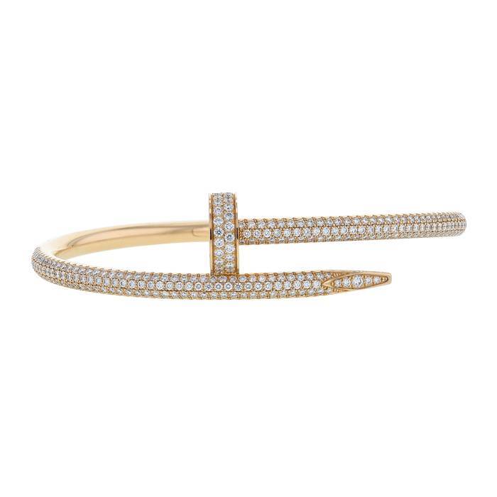 Cartier Juste Un Clou Diamonds 18 Carats Rose Gold Bracelet  Les Pierres  de Julie