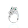Cartier Panthère ring in white gold,  emerald and onyx and in diamonds - 360 thumbnail