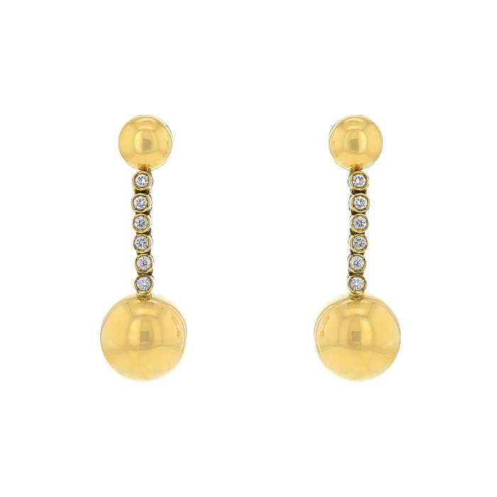 De Grisogono earrings in yellow gold and diamonds - 00pp