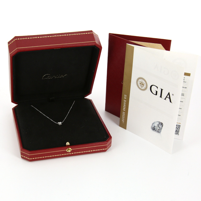 Collana aperta Cartier C de Cartier in oro bianco e diamante - Detail D2