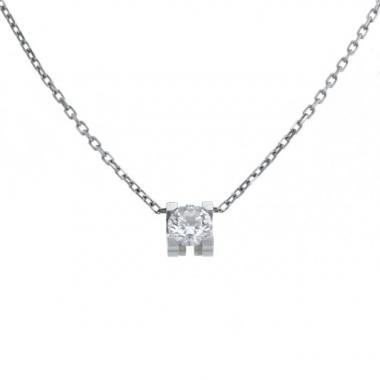 Open Cartier C de Cartier necklace in white gold and diamond