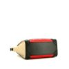 Céline Luggage Nano shoulder bag in black and beige leather and red python - Detail D5 thumbnail