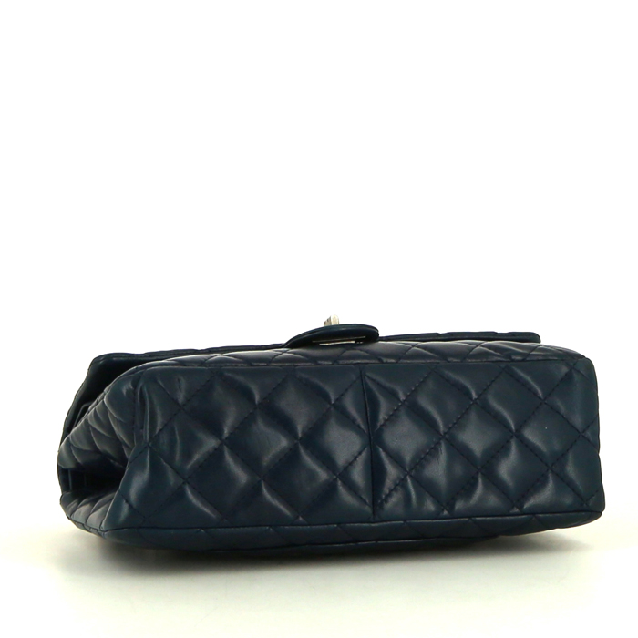 Borsa Chanel  Chanel 2.55 in pelle trapuntata blu marino - Detail D5