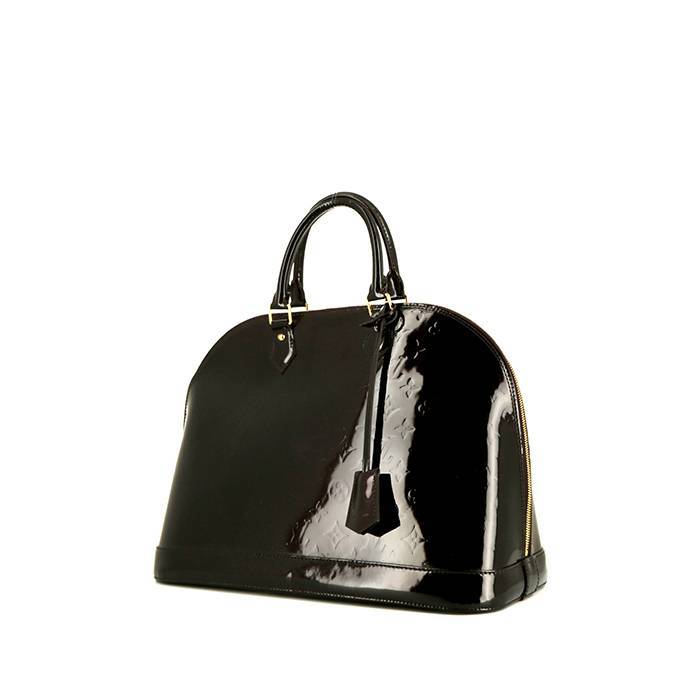 Louis Vuitton Alma large model handbag in plum monogram patent leather - 00pp