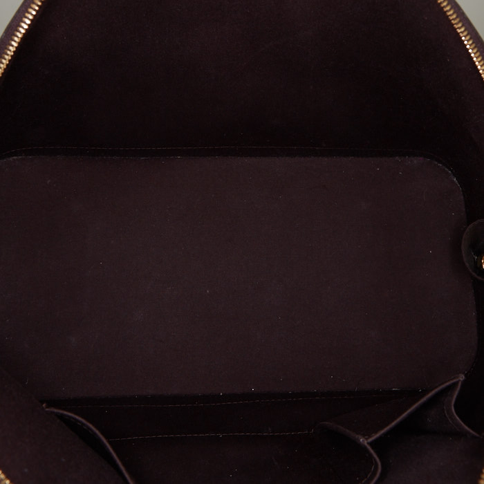 Louis Vuitton Alma large model handbag in plum monogram patent leather - Detail D2