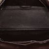 Hermes Kelly Lakis handbag in brown box leather and brown canvas - Detail D3 thumbnail
