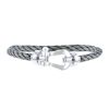 Fred Force 10 large model bracelet in white gold and stainless steel - 00pp thumbnail
