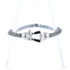 Fred Force 10 large model bracelet in white gold and stainless steel - 360 thumbnail