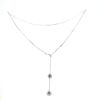 Cartier "Tie" necklace in white gold, diamonds and cultured pearls - 360 thumbnail