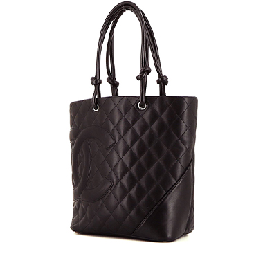 Chanel  Cambon shopping bag  in black quilted leather