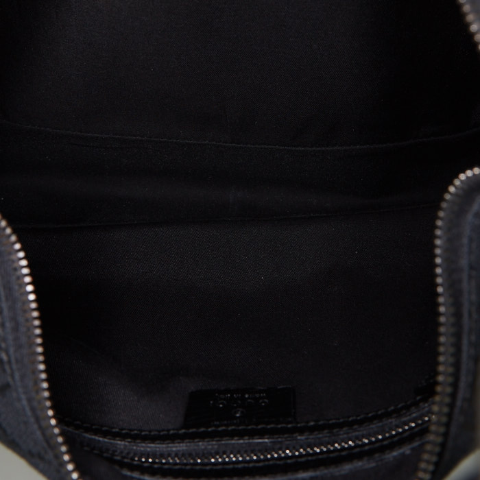 Borsa Gucci Mors in tela nera e pelle nera - Detail D2