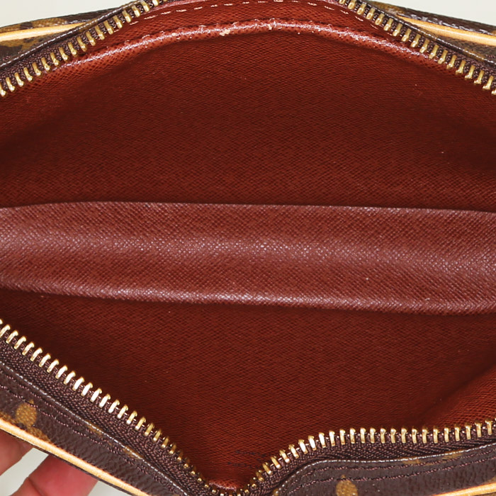 Borsa a tracolla Louis Vuitton Marly in tela monogram e pelle naturale - Detail D2