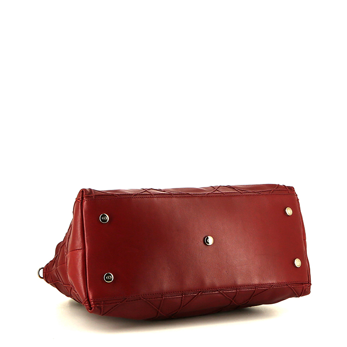 Dior Granville handbag in red leather - Detail D5