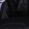 Chanel handbag in grey canvas and black jersey - Detail D2 thumbnail