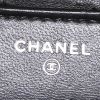 Chanel handbag in grey canvas and black jersey - Detail D3 thumbnail