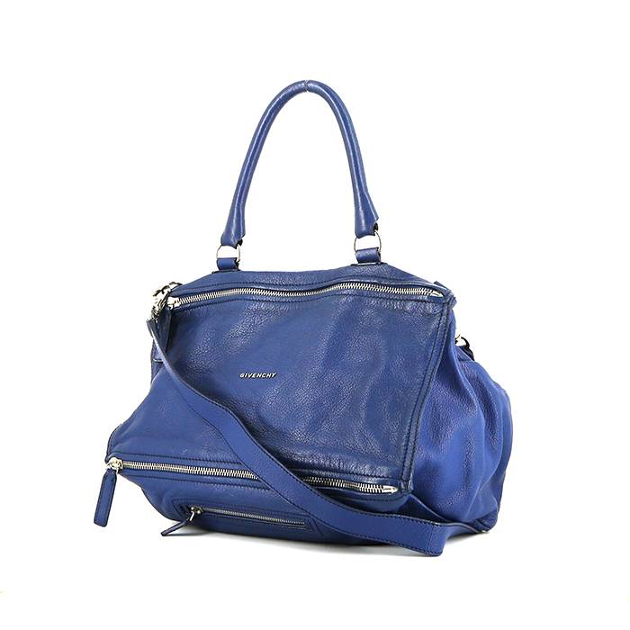 Givenchy Pandora shoulder bag in blue grained leather - 00pp