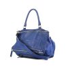 Givenchy Pandora shoulder bag in blue grained leather - 00pp thumbnail