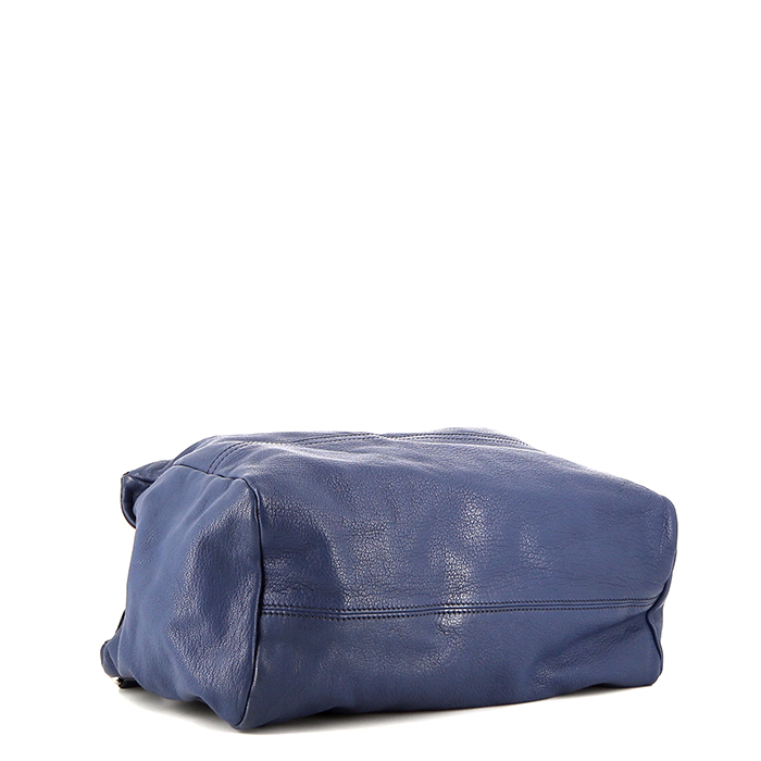 Borsa a tracolla Givenchy Pandora in pelle martellata blu - Detail D5