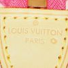 Shopping bag Louis Vuitton Antigua in tela rosa e rossa e pelle naturale - Detail D3 thumbnail