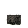 Chanel Timeless Jumbo handbag in dark grey quilted leather - 00pp thumbnail