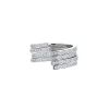 Dinh Van Spirale large model double ring in white gold and diamonds - 00pp thumbnail