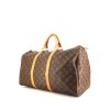 Louis Vuitton Keepall 50 cm travel bag in brown monogram canvas and natural leather - 00pp thumbnail