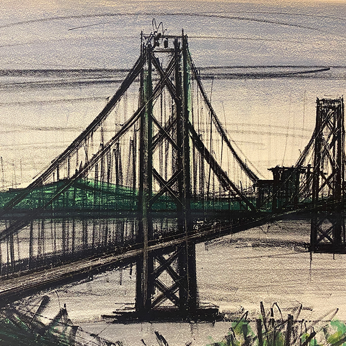 Bernard Buffet, "San Francisco", lithograph in colors on Arches papers, from the "San Francisco" album, artist proof, signed and annotated, of 1966 - Detail D1