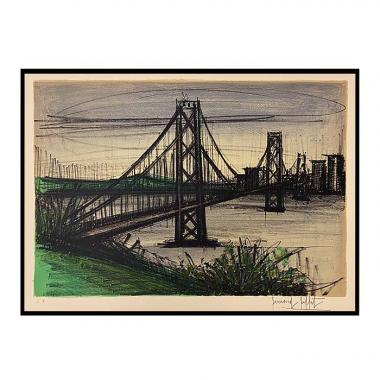 Bernard Buffet, "San Francisco", lithographie en couleurs sur papier Arches, tirée de l'album "San Francisco", épreuve d'artiste, signée et annotée, de 1966