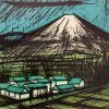 Bernard Buffet, "Fuji Yama", lithograph in eight colors on Arches papers, artist proof, signed and annotated, of 1980 - Detail D1 thumbnail