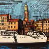 Bernard Buffet, "Saint-Tropez, les yachts", lithograph in twelve colors on Arches paper, artist proof, signed and annotated, of 1984 - Detail D1 thumbnail